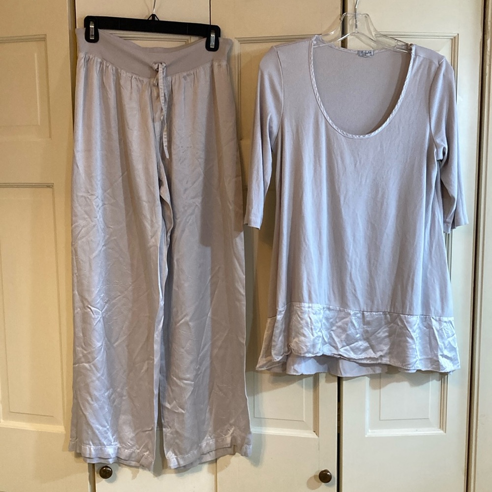 PJ Harlow 2 Piece Pajama Set, Gray, S